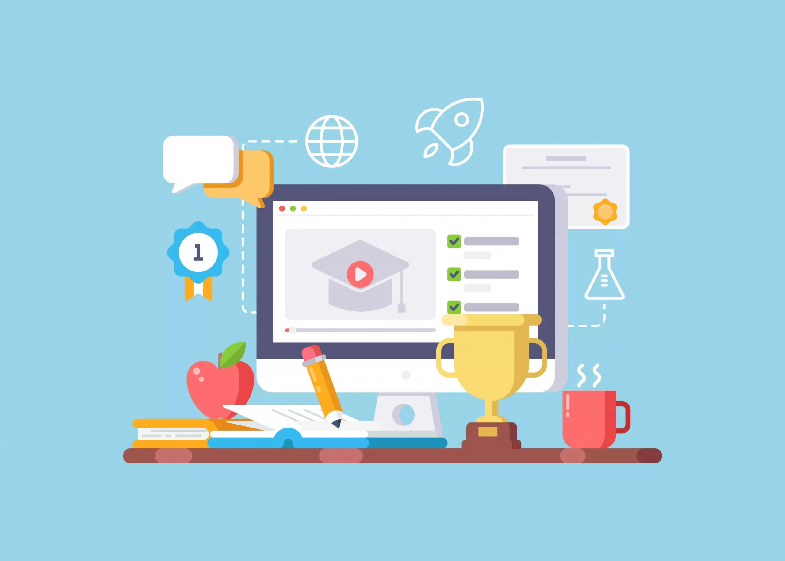 Vector Online Education And E Learning Illustration Scaled